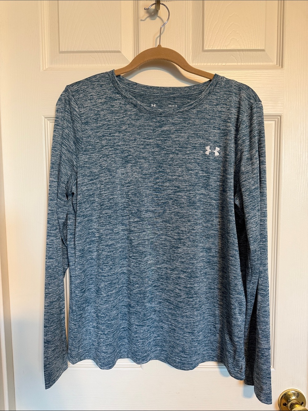 Under Armour Heathered Blue Long Sleeve Performance Top